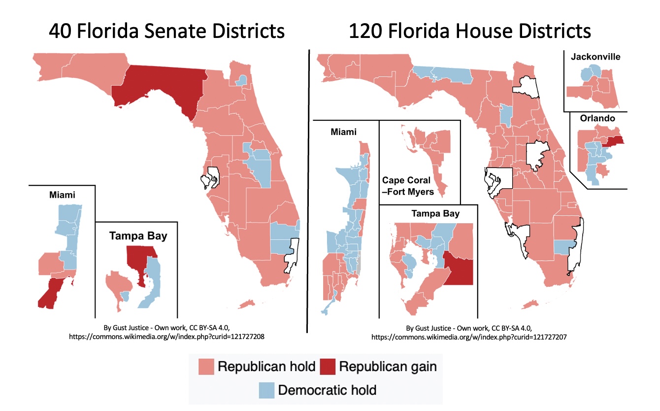 Maps: 2022 Florida State House and Senate Elections/Wikimedia Commons