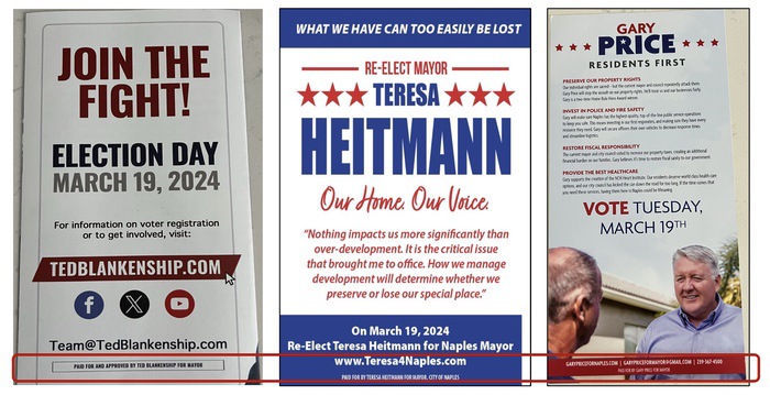 Campaign ads for voters in the Mar. 19 election