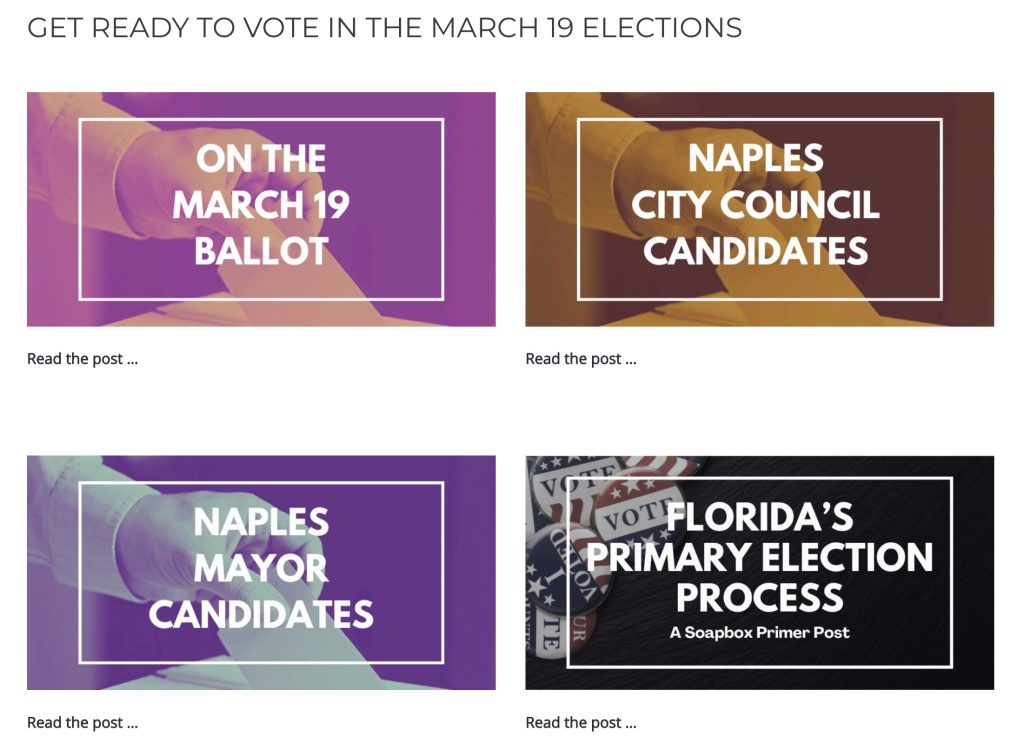 get ready to vote in Collier County Florida's Mar. 19 elections